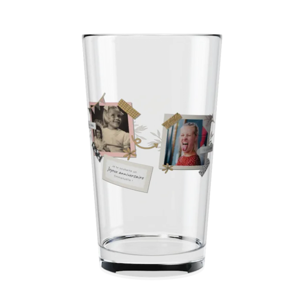Verre à bière personnalisé demi anniversaire