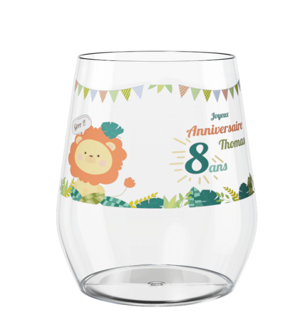 verre à eau personnalisé en verre anniversaire