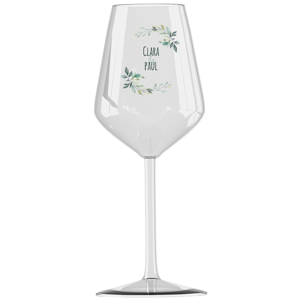 Verre à vin cabernet en verre personnalisé Mariage Paix