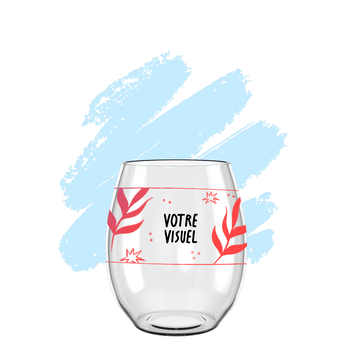 verre eau personnalisé