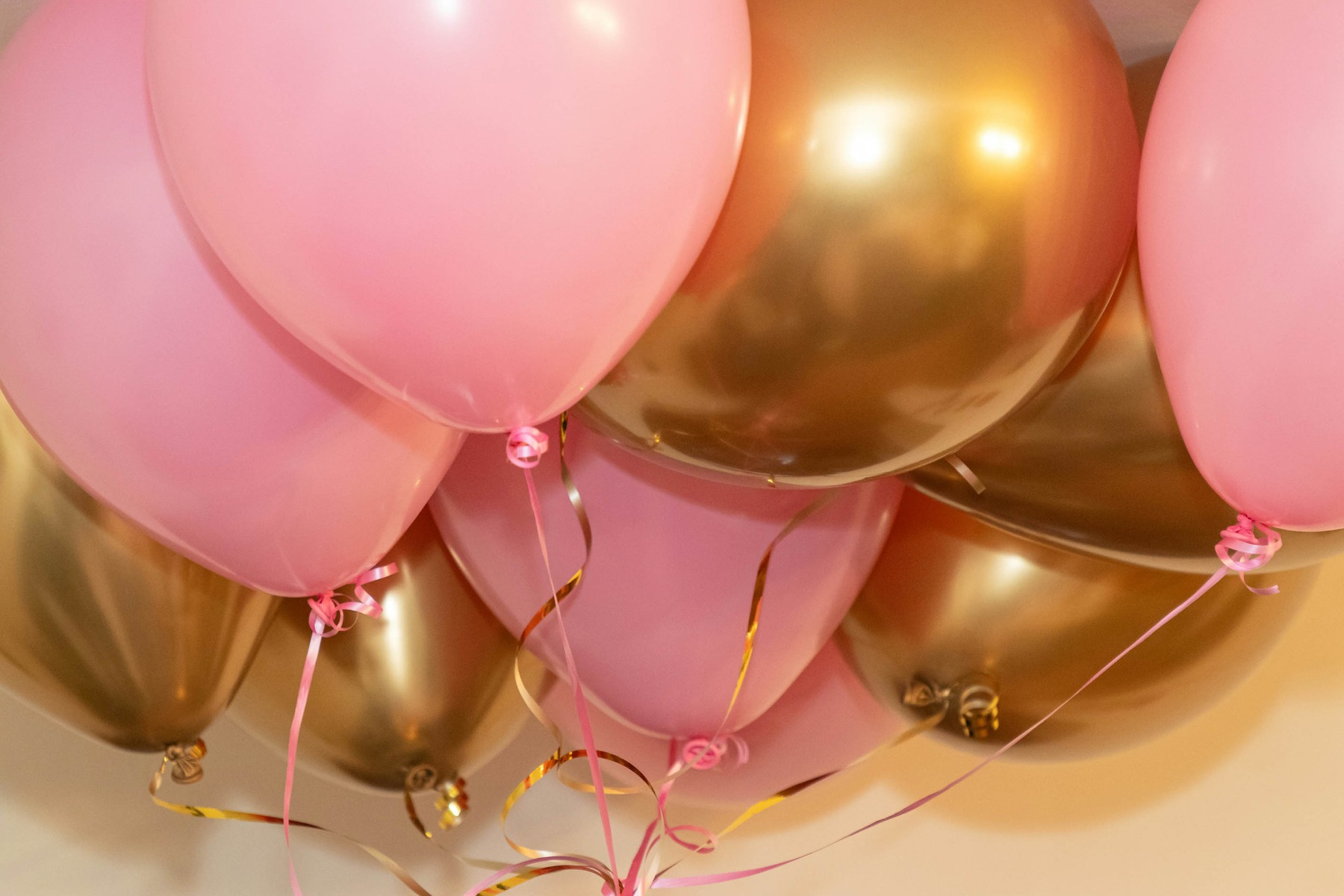 ballons or rose anniversaire princesse