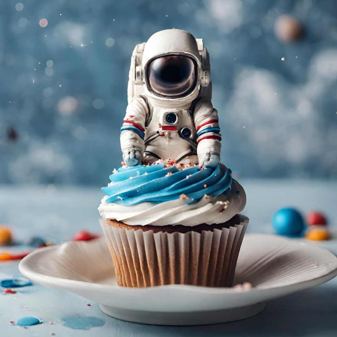 cupcake anniversaire astronaute
