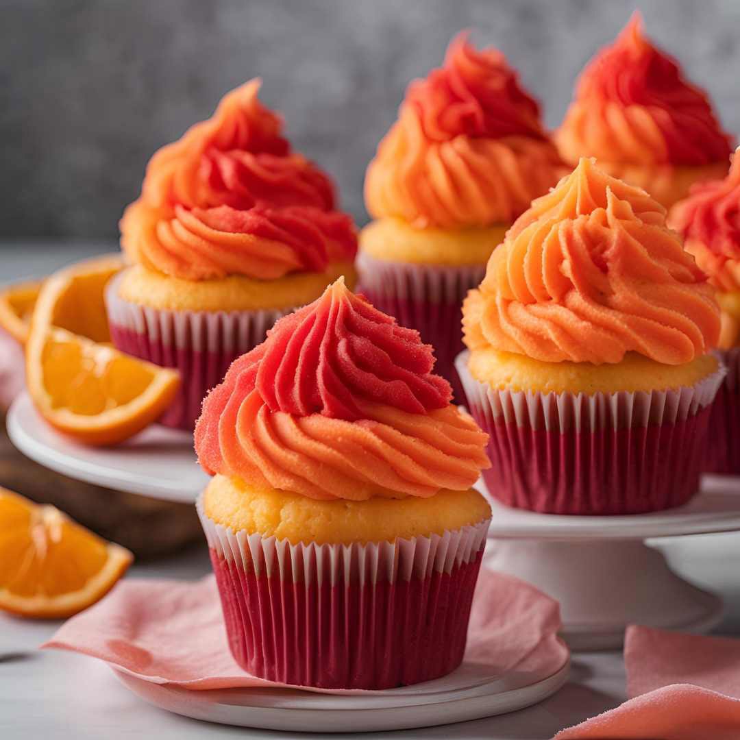 cupcake rouge et orange pour un anniversaire stranger things