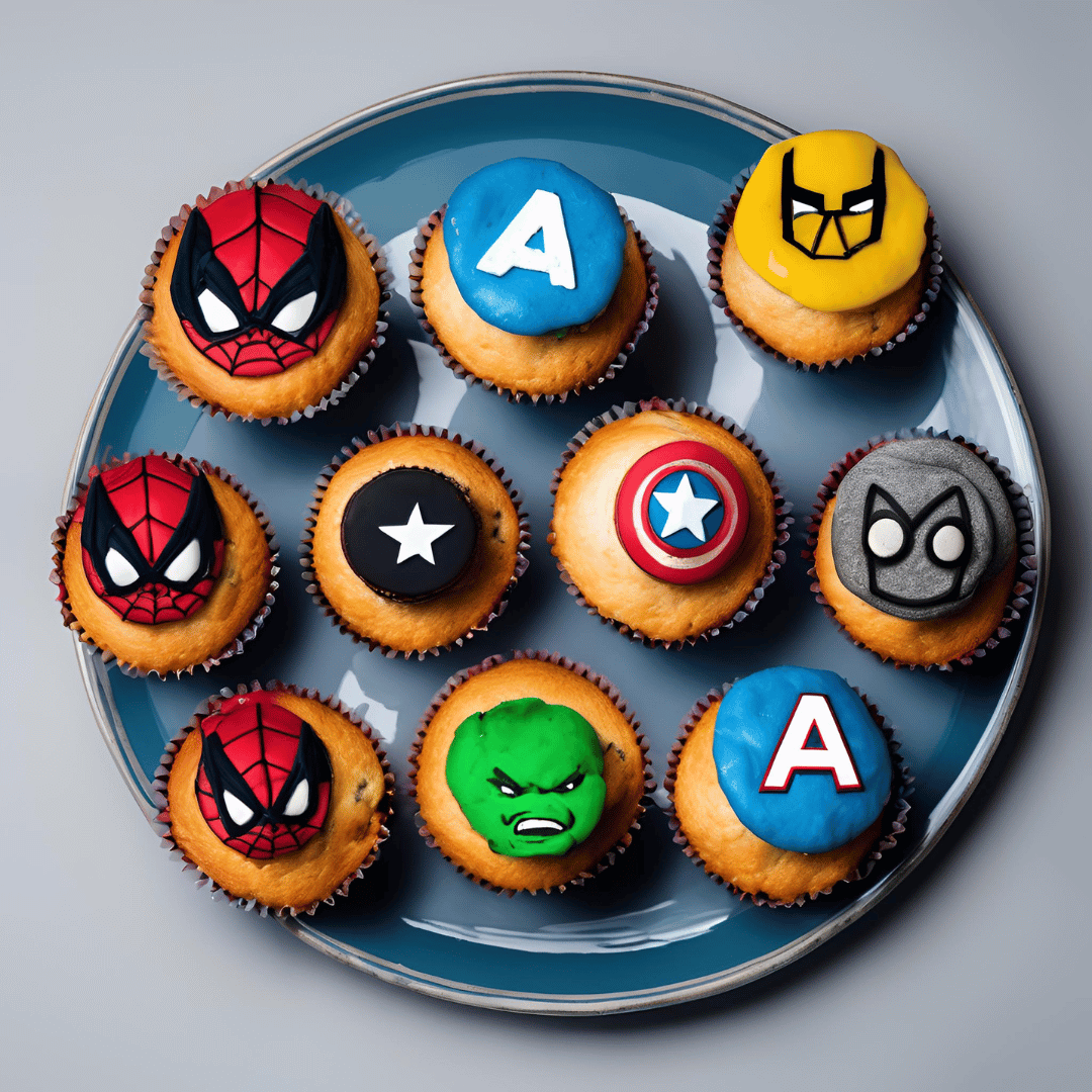 muffins décorés pour un anniversaire avengers