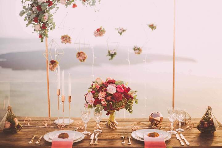 décoration de table d’un mariage de printemps champêtre