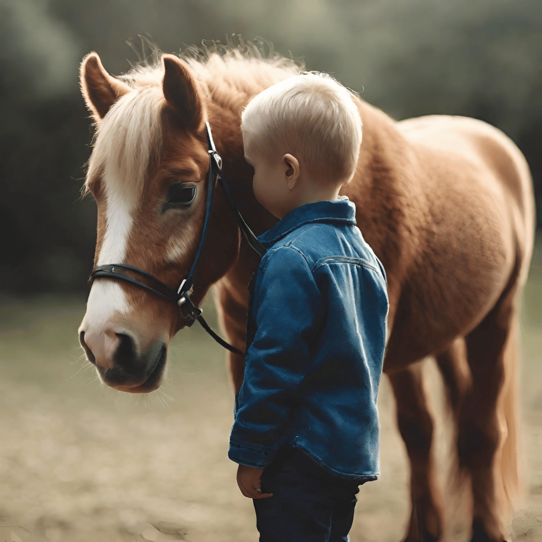 anniversaire cheval avec un poney