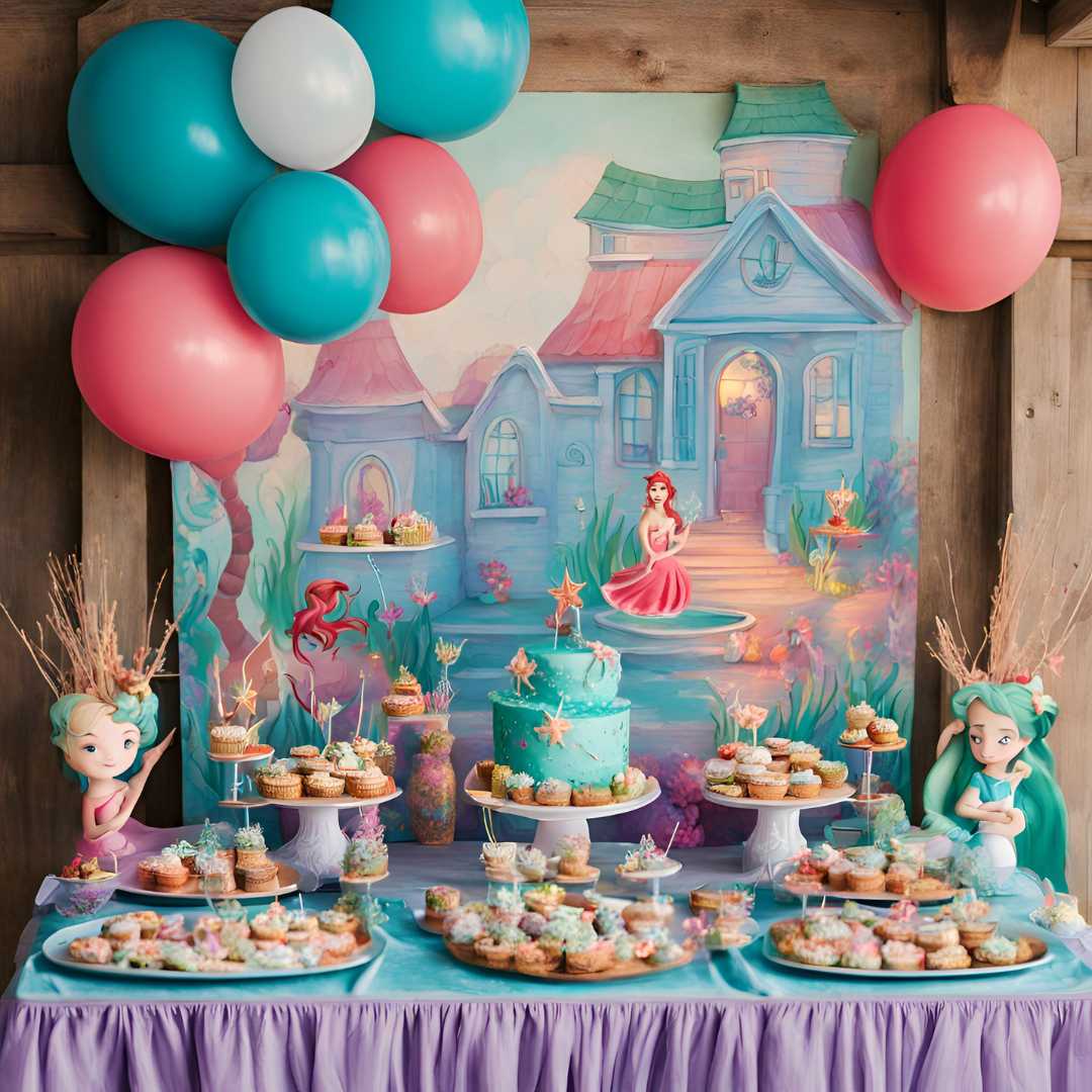 gâteau d’anniversaire ariel la petite sirène