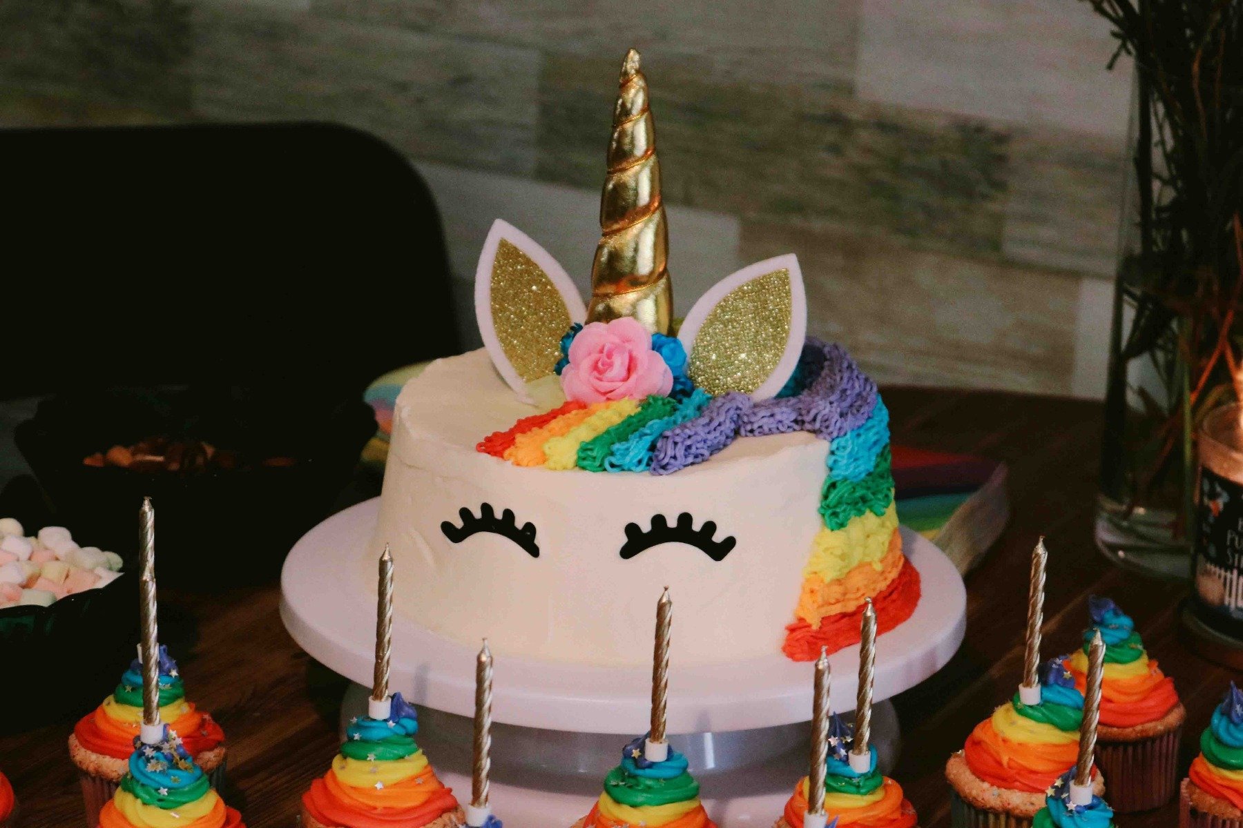 gâteau anniversaire licorne