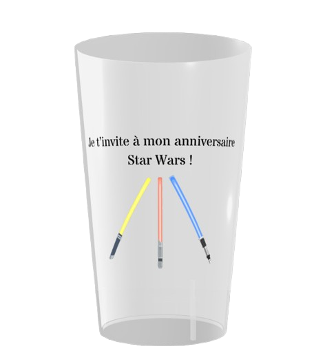 gobelet personnalisé pour invitation anniversaire star wars