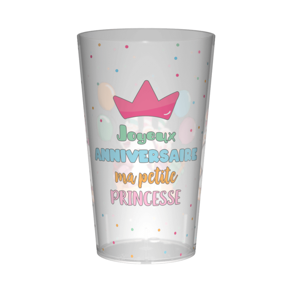 gobelet personnalisé pour anniversaire fille princesse