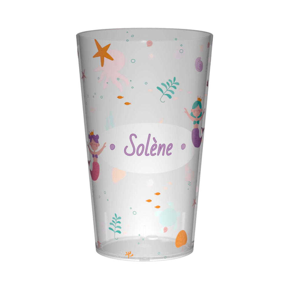 gobelet personnalisé pour anniversaire fille sirène