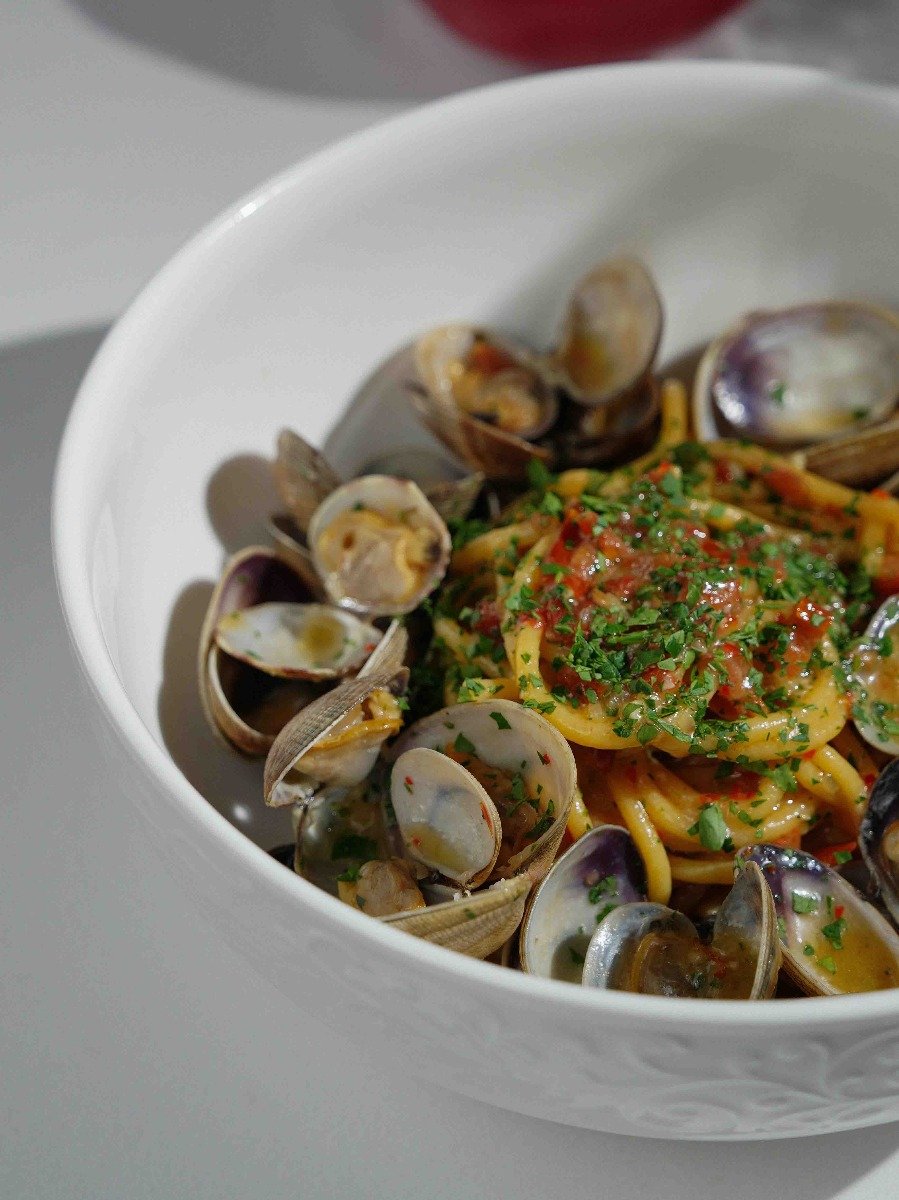 linguine vongole pour un mariage thème italie