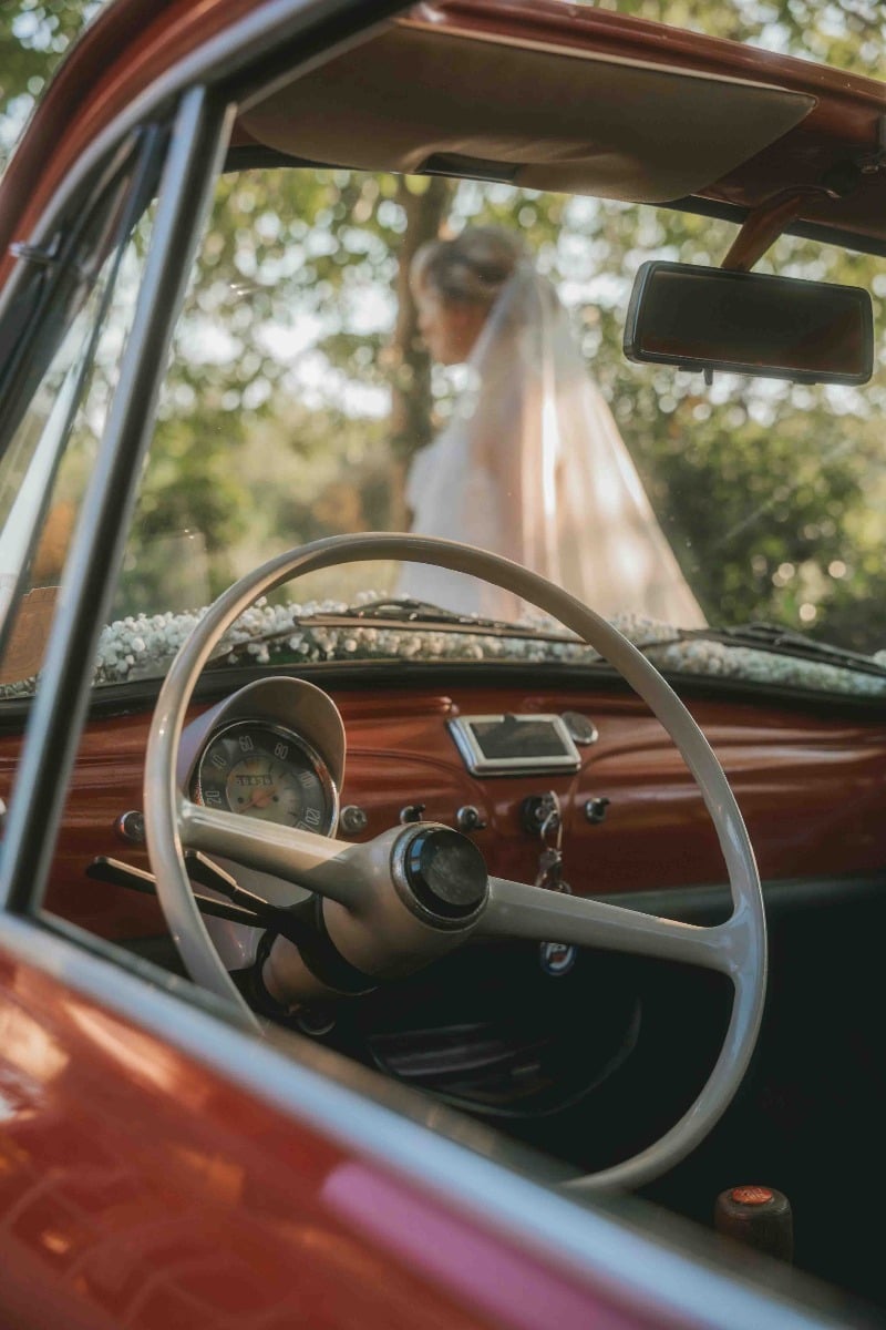 mariage thème italie séance photo fiat 500