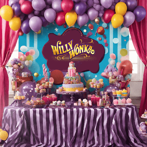 thème d’anniversaire ado Willy Wonka