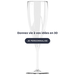 Flûte à champagne personnalisée Effervescence en plastique