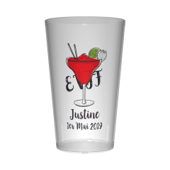 Gobelet personnalisé pour EVJF Cocktail Rouge