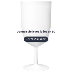 Verre à vin Events personnalisé blanc - Impression quadrichromie